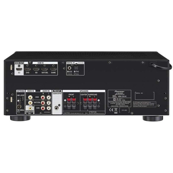 Pioneer VSX-330 - Ampli Home Cinéma - Noir