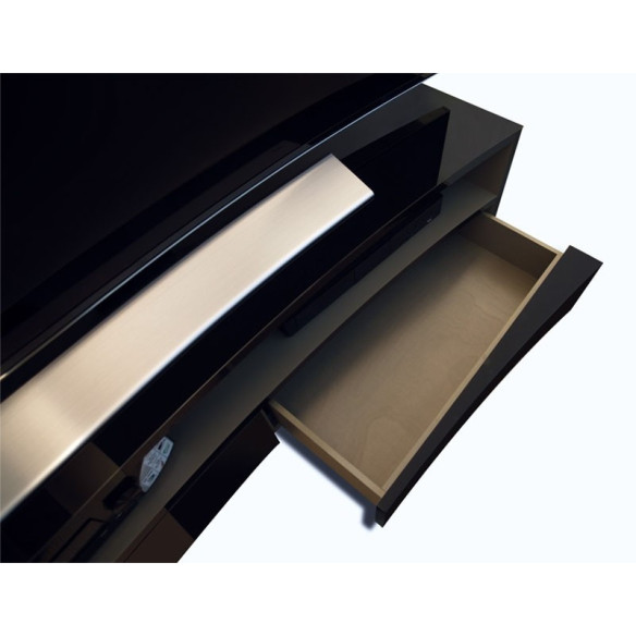 Norstone Valmy - Meuble TV - Noir, Blanc, Bleu, Rouge, Beige, Aubergine ou Caramel