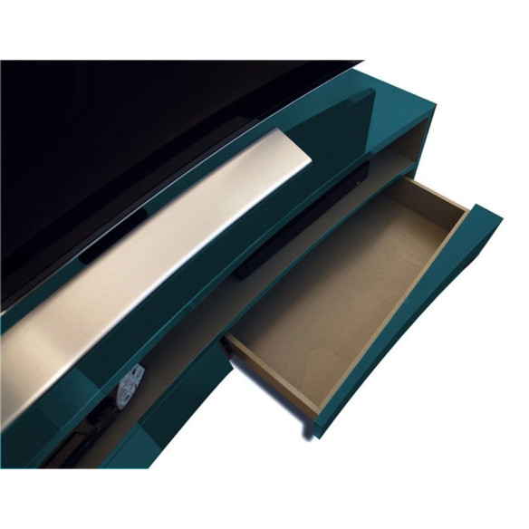Norstone Valmy - Meuble TV - Noir, Blanc, Bleu, Rouge, Beige, Aubergine ou Caramel