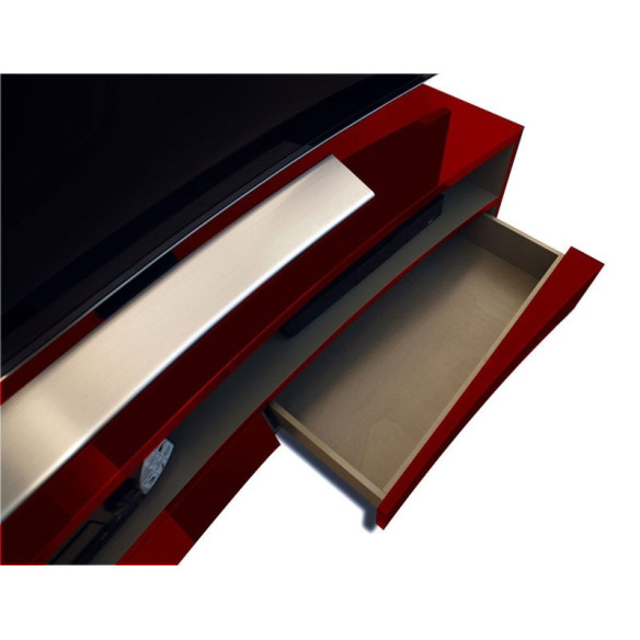 Norstone Valmy - Meuble TV - Noir, Blanc, Bleu, Rouge, Beige, Aubergine ou Caramel
