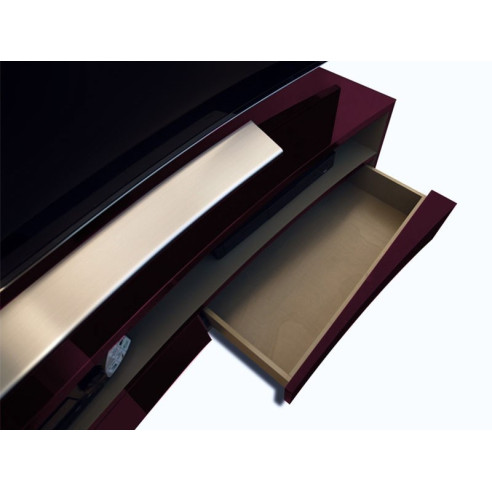 Norstone Valmy - Meuble TV - Noir, Blanc, Bleu, Rouge, Beige, Aubergine ou Caramel