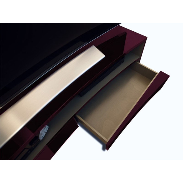 Norstone Valmy - Meuble TV - Noir, Blanc, Bleu, Rouge, Beige, Aubergine ou Caramel