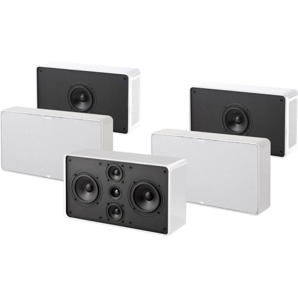 Jamo D500 THX 5.0 - Ensemble 5.0 THX - Laqué Noir ou Laqué Blanc